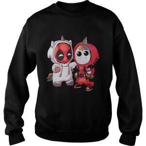 Baby Deadpool And Unicorn Sweatshirt